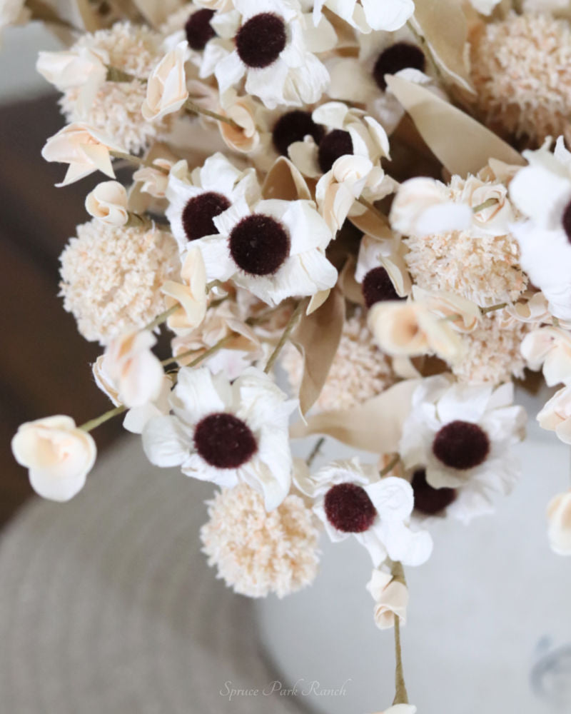 Tan Allium and Blooms Greenery Collection
