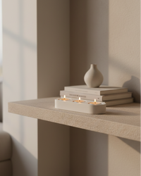 Tealight Holder Trio Tan