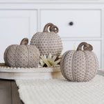 Antique Textured Neutral Resin Pumpkin