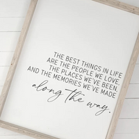 The Best Things in Life Wood Sign