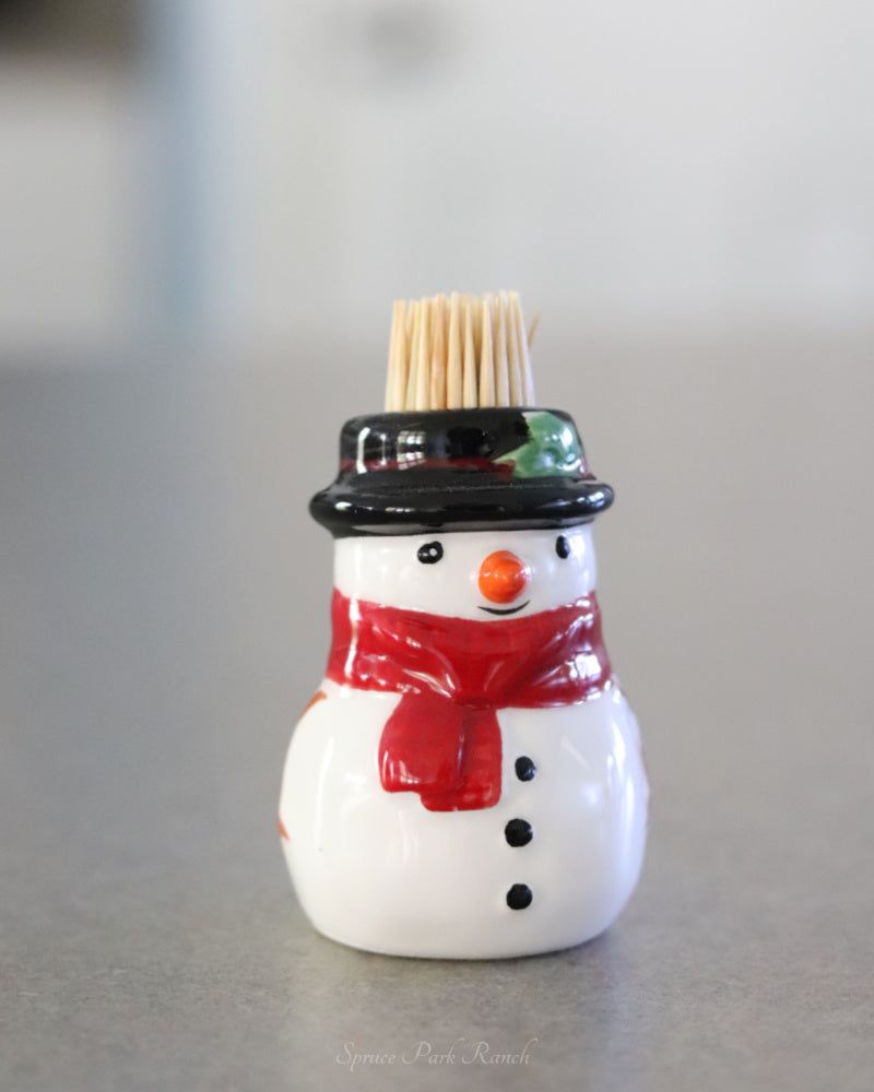 Snowman Toothpick Holder