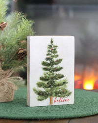 Believe Tree Mango Wood Block