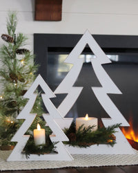 White Wood Tree Cutout