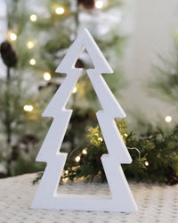 White Wood Tree Cutout Small