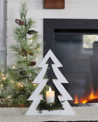 White Wood Tree Cutout