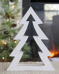 White Wood Tree Cutout
