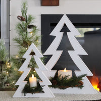 White Wood Tree Cutout