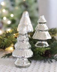Mini Silver Mercury Glass Christmas Tree
