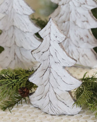 Carved Resin Wood Look Christmas Trees