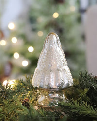 Mini Silver Mercury Glass Christmas Tree