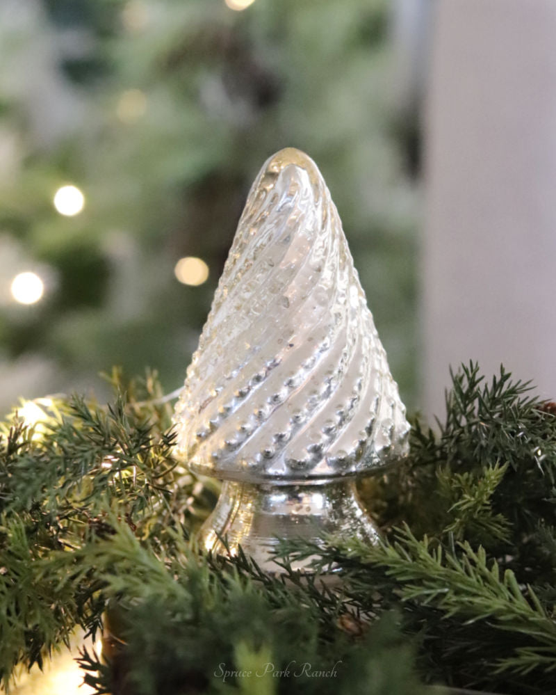 Mini Silver Mercury Glass Christmas Tree