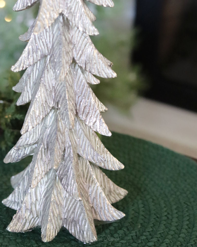 Gold Brushed Resin Christmas Tree