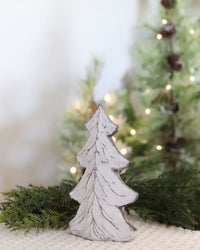 Carved Resin Wood Look Christmas Trees
