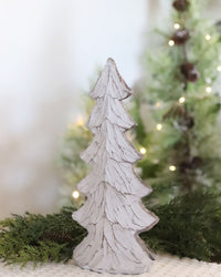 Carved Resin Wood Look Christmas Trees