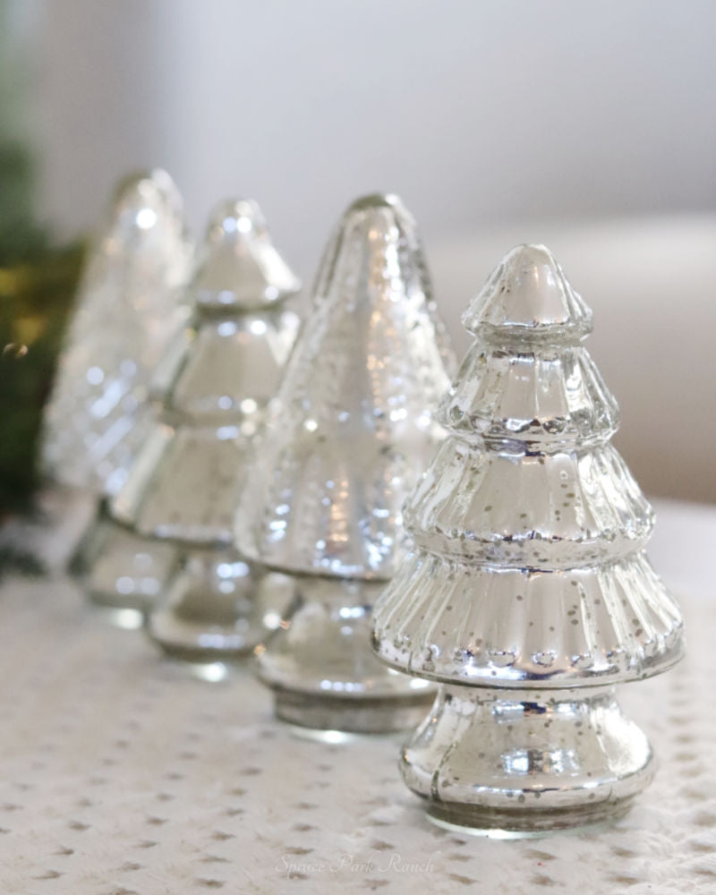 Mini Silver Mercury Glass Christmas Tree