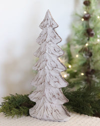 Carved Resin Wood Look Christmas Trees