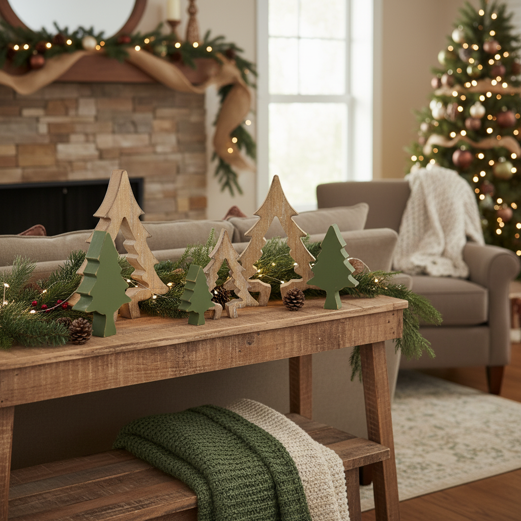 Nesting Wood Tree Decor