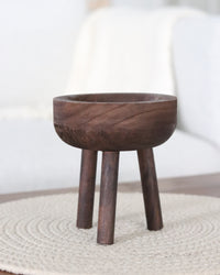 Wood Tripod Bowl
