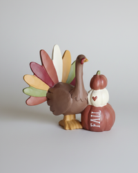 Turkey With Pumpkin Stack