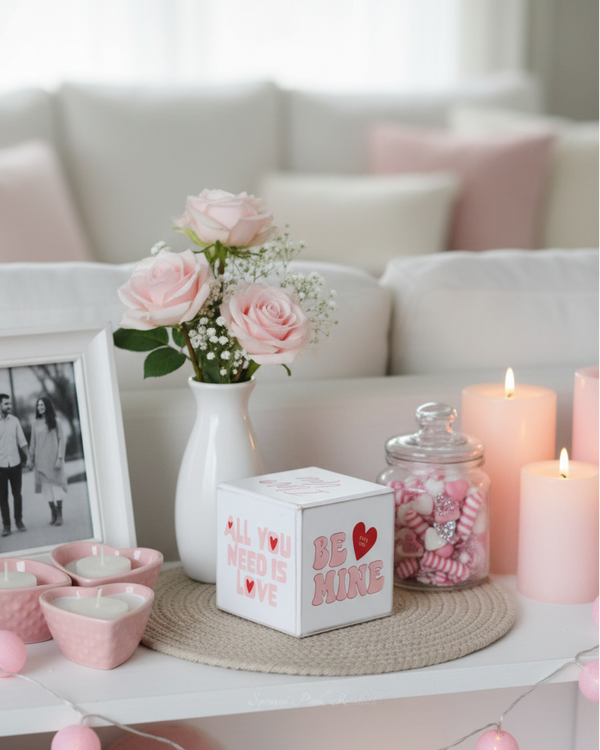 Valentine's Decorative Wood Cube