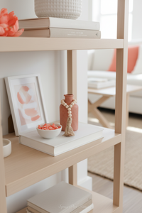 Apricot Breeze Glass Jar With Beads Small