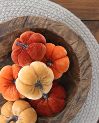 Mini Velvet Pumpkins