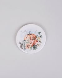 Vintage Autumn Pumpkin Coasters Set of 4 - Orange Pumpkins