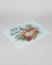 Vintage Autumn Glass Cutting Board