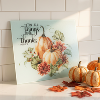 Vintage Autumn Glass Cutting Board