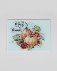 Vintage Autumn Glass Cutting Board