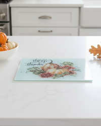 Vintage Autumn Glass Cutting Board