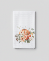 Vintage Autumn Tea Towel - Pumpkin Bouquet