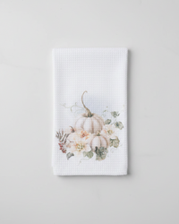 Vintage Autumn Hand Towel - White Pumpkin and Berries