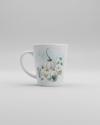 Vintage Autumn Coffee Mug - White Pumpkin Trio