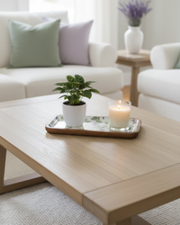 Violet Meadows Florals and Leaves Wood Tray