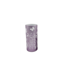 Violet Meadow Glass LED Cylinder