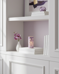 Violet Meadow Glass LED Cylinder