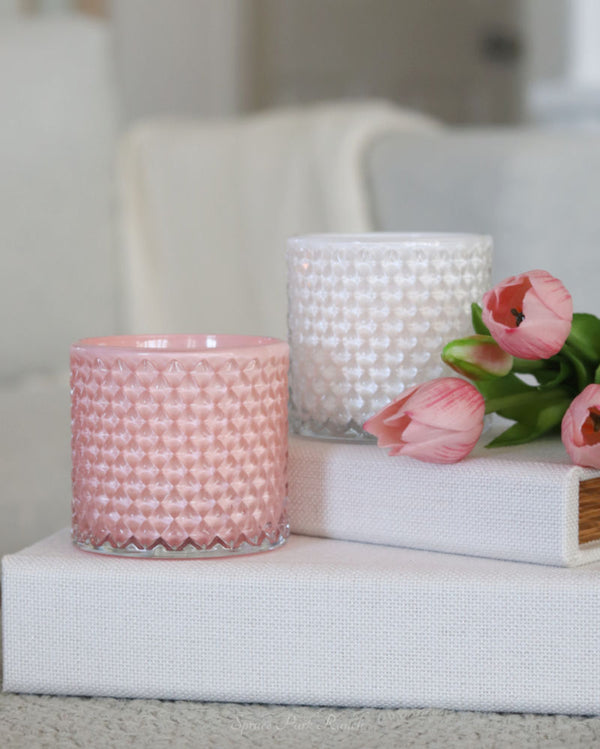 Textured Glass Tealight Holder
