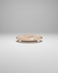 Natural Wood Round Distressed Riser