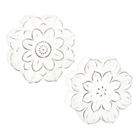 Distressed Wood Flower Block