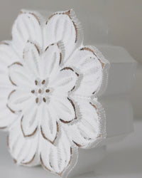 Distressed Wood Flower Block