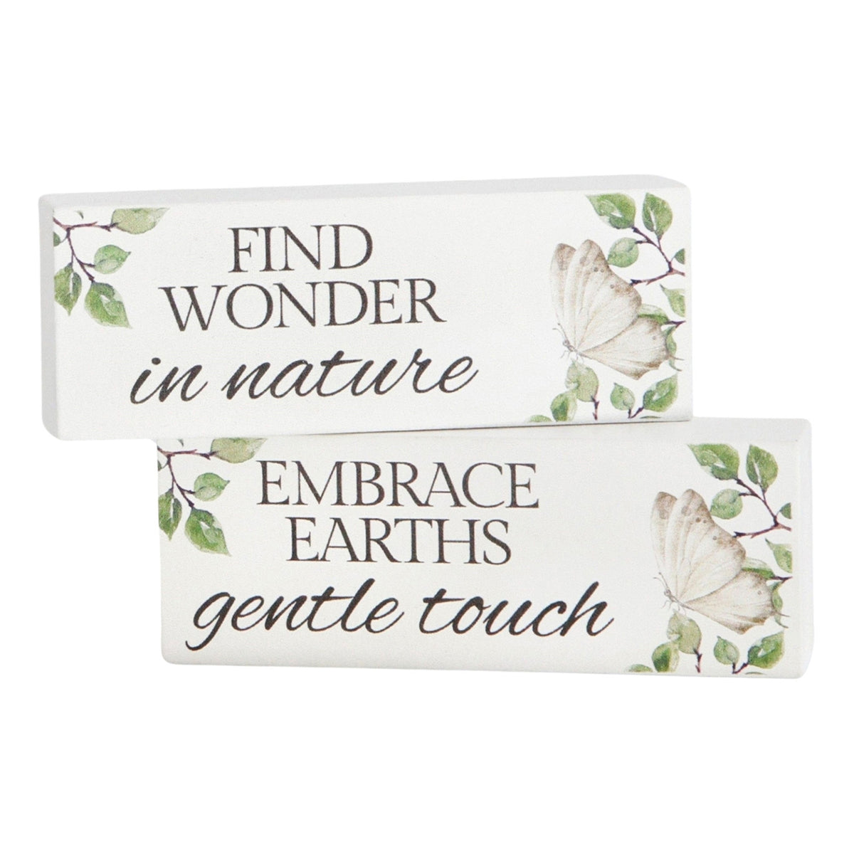 Nature Sentiment Mini Block With Butterfly