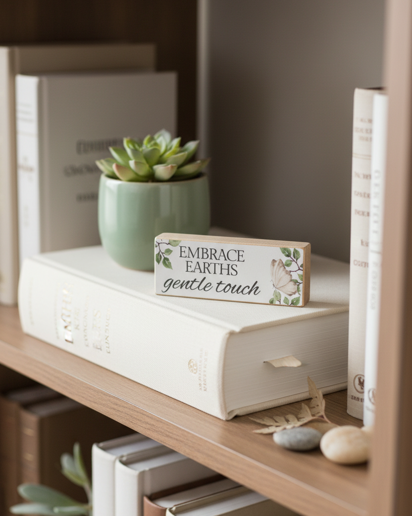 Nature Sentiment Mini Block With Butterfly