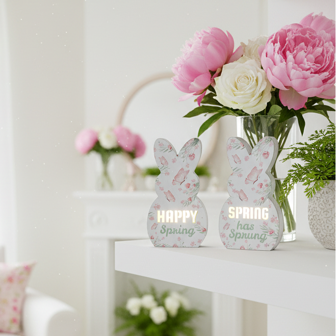 Light Up Bunny Cutout Block