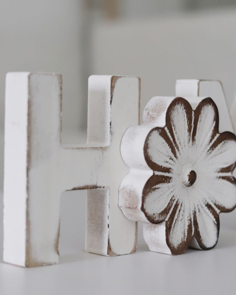 Distressed Daisy Home Block