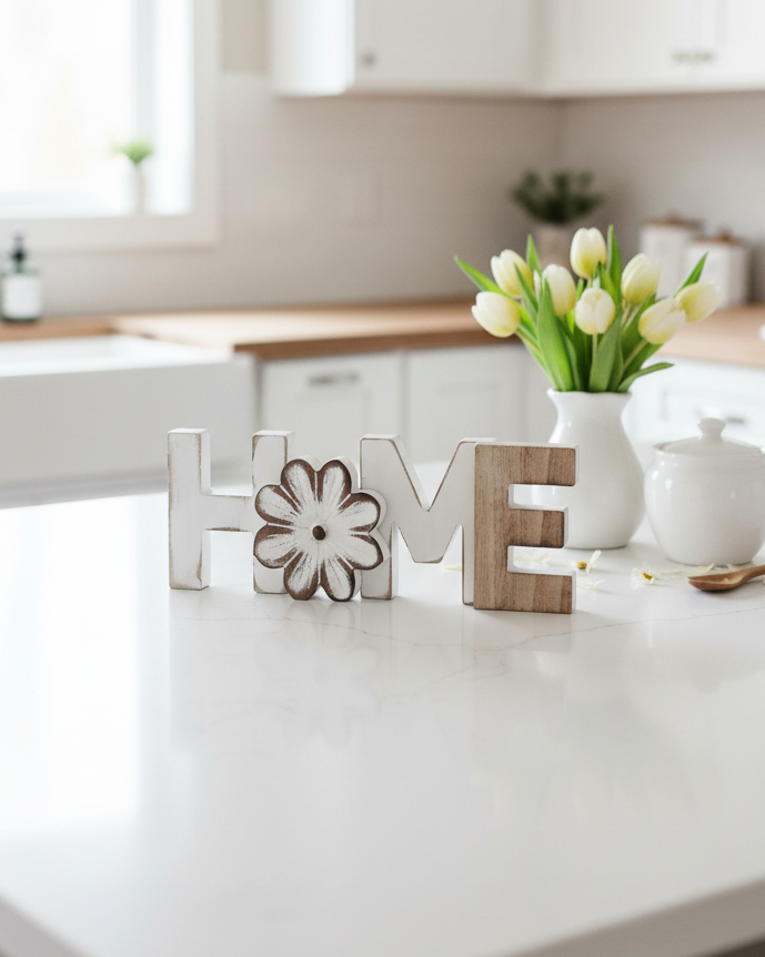 Distressed Daisy Home Block