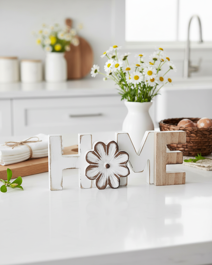 Distressed Daisy Home Block