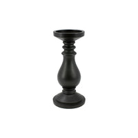 Mango Wood Candle Holder Black