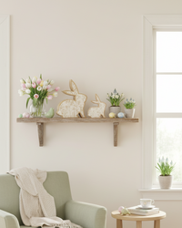 Flower-Engraved Bunny Block