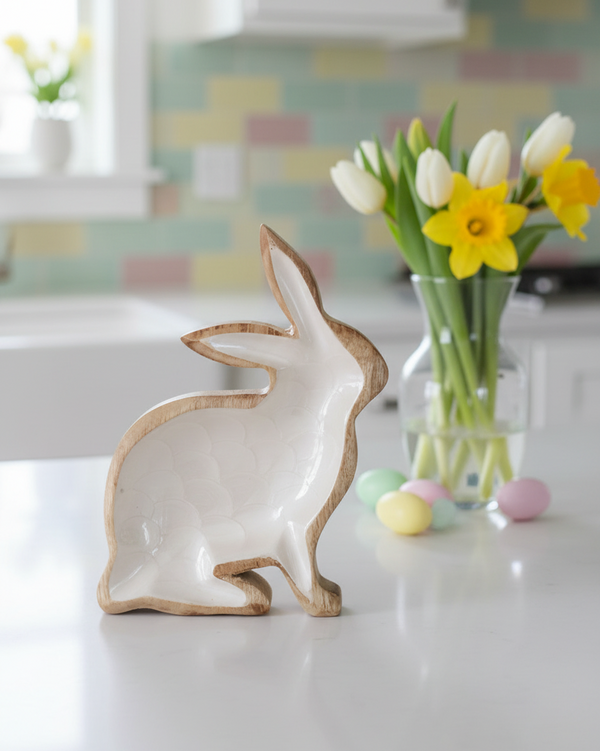 Enamel Bunny Tray